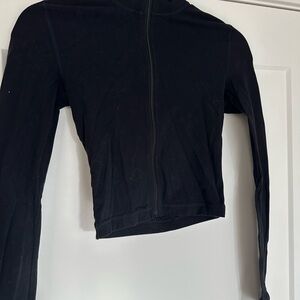 Aritzia TNA Action Black Long Sleeve Zip Up